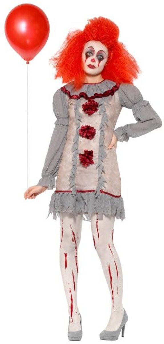 Clown & Nar Kostuum | Trieste Horror Pierrot Clown | Vrouw | Small | Halloween | Verkleedkleding